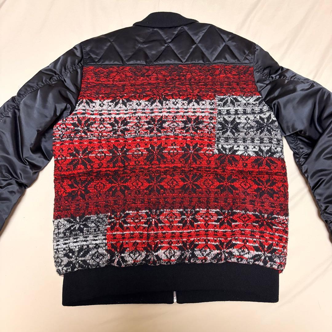 DIESEL ボンバージャケット　ダウン　ニット切り替え