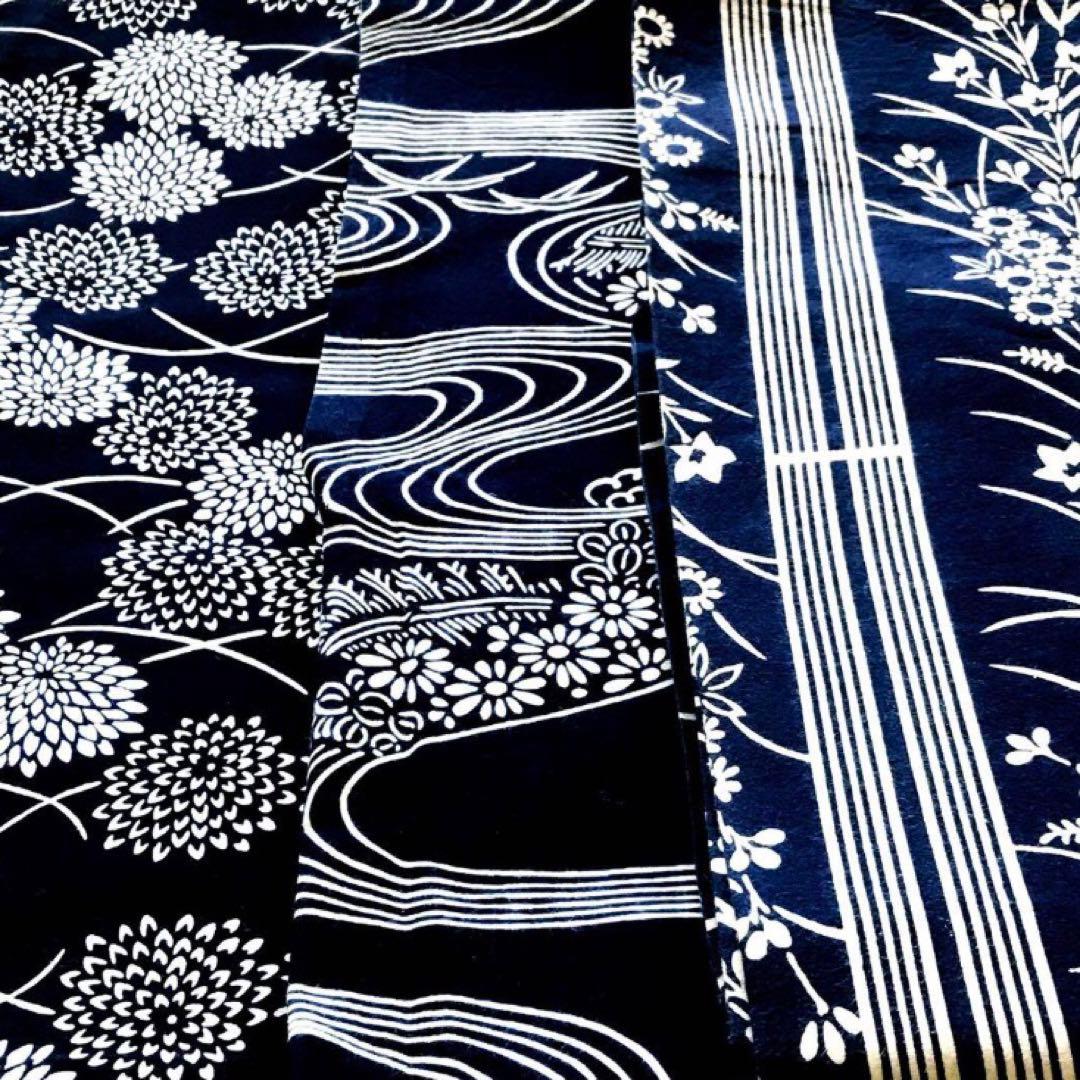 ご提案価格にてご案内です　浴衣 本染め 大菊 露芝 レトロモダン 高級浴衣 木綿