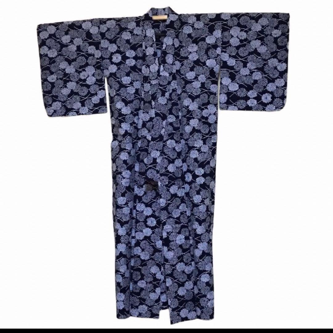 ご提案価格にてご案内です　浴衣 本染め 大菊 露芝 レトロモダン 高級浴衣 木綿