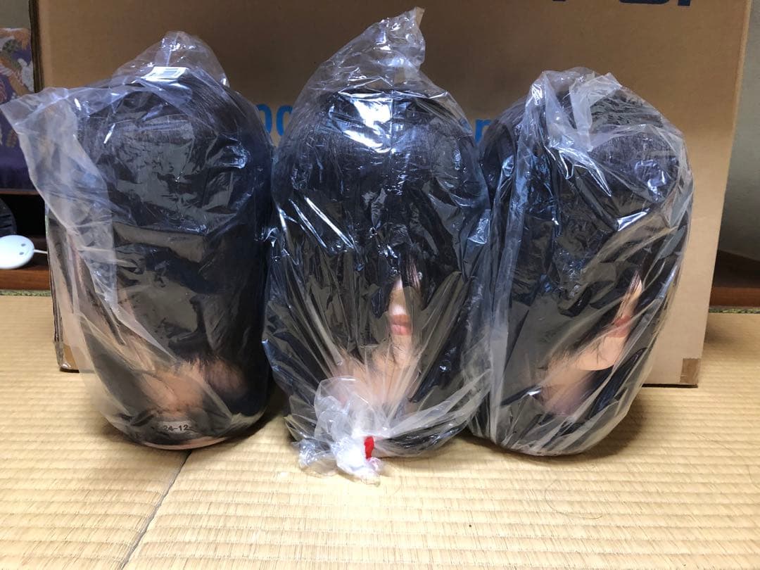 美容師免許国家試験用カットウィッグ 3体