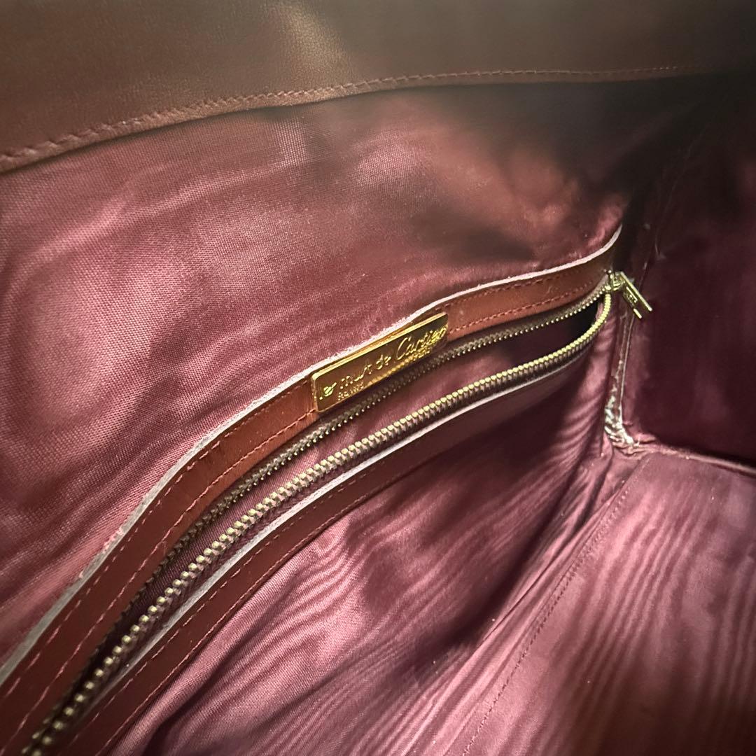 カルティエ マストライン レザー ボストンバッグ 2C Cartier