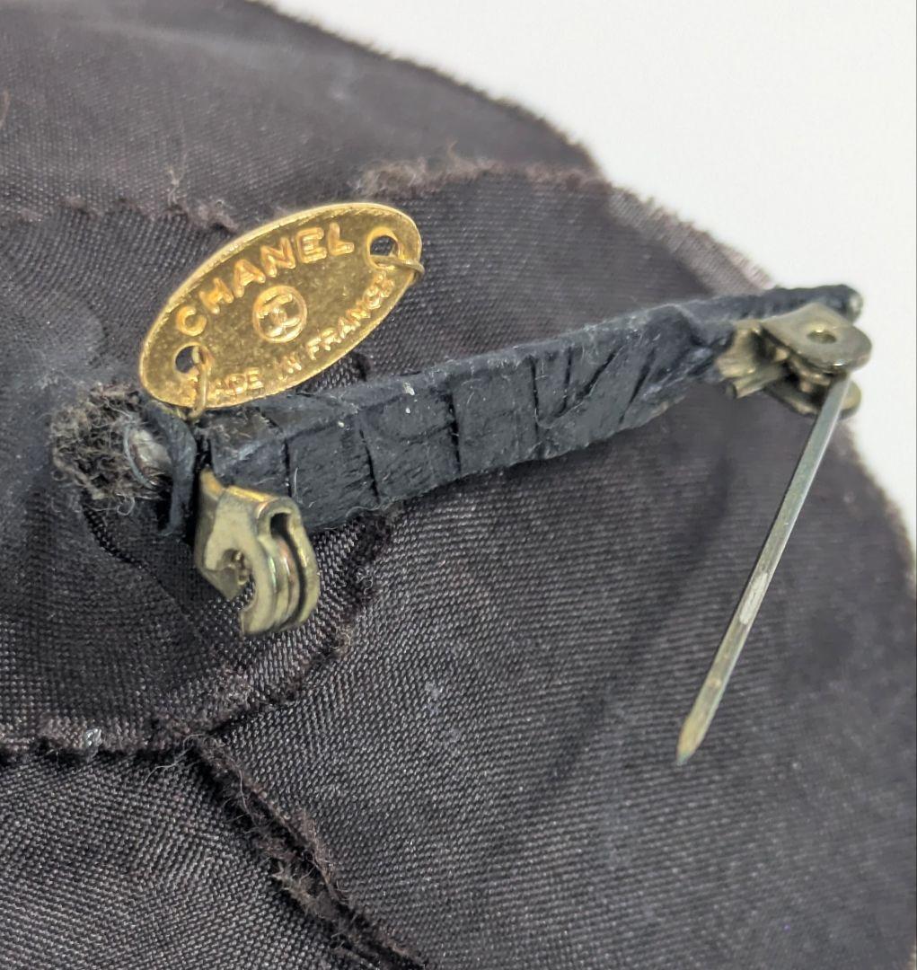 CHANEL シャネル カメリア コサージュ ピンブローチ ブラウン