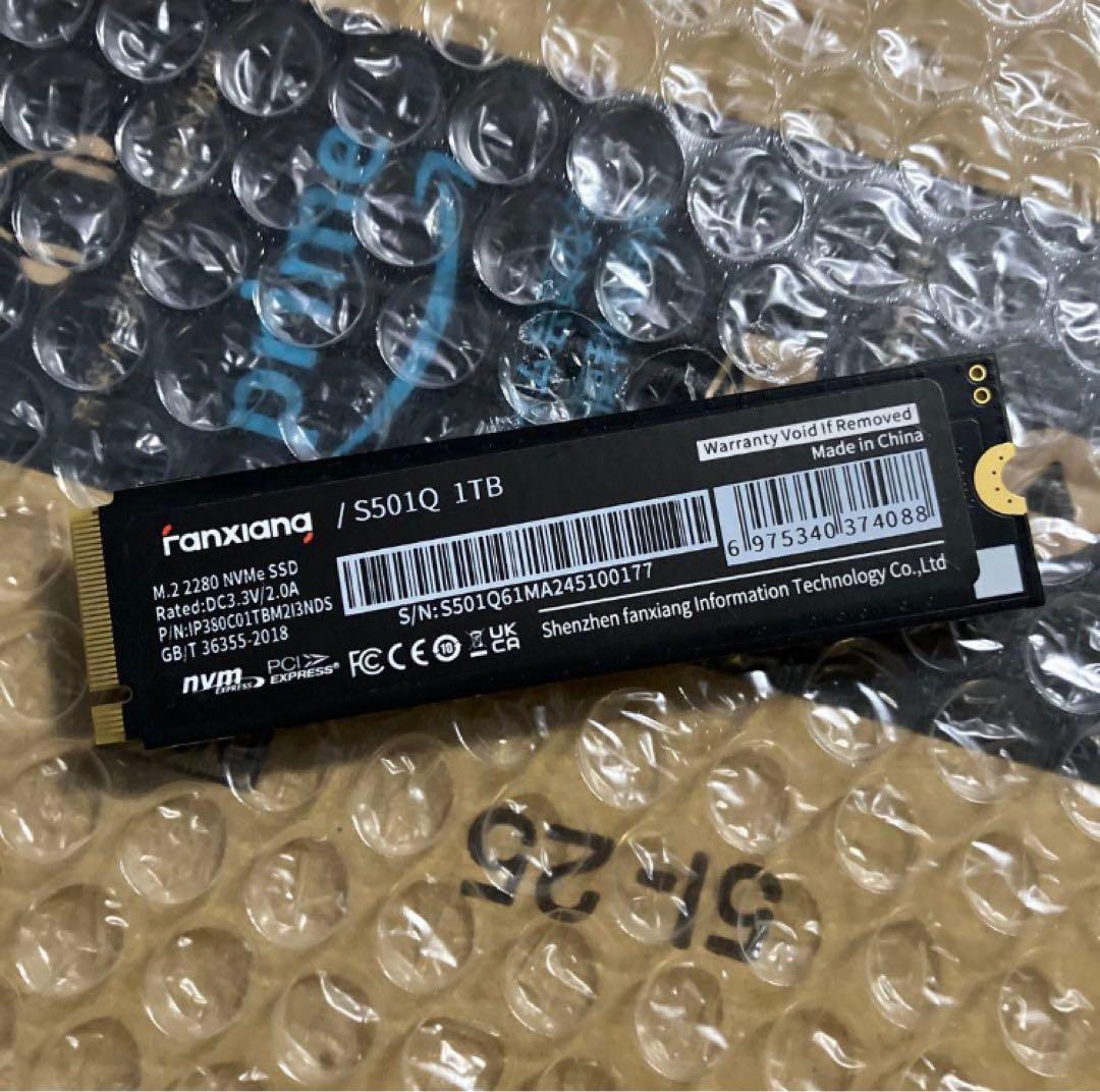 内蔵型SSD fanxiang S501Q SSD 1TB M.2 NVMe 2280