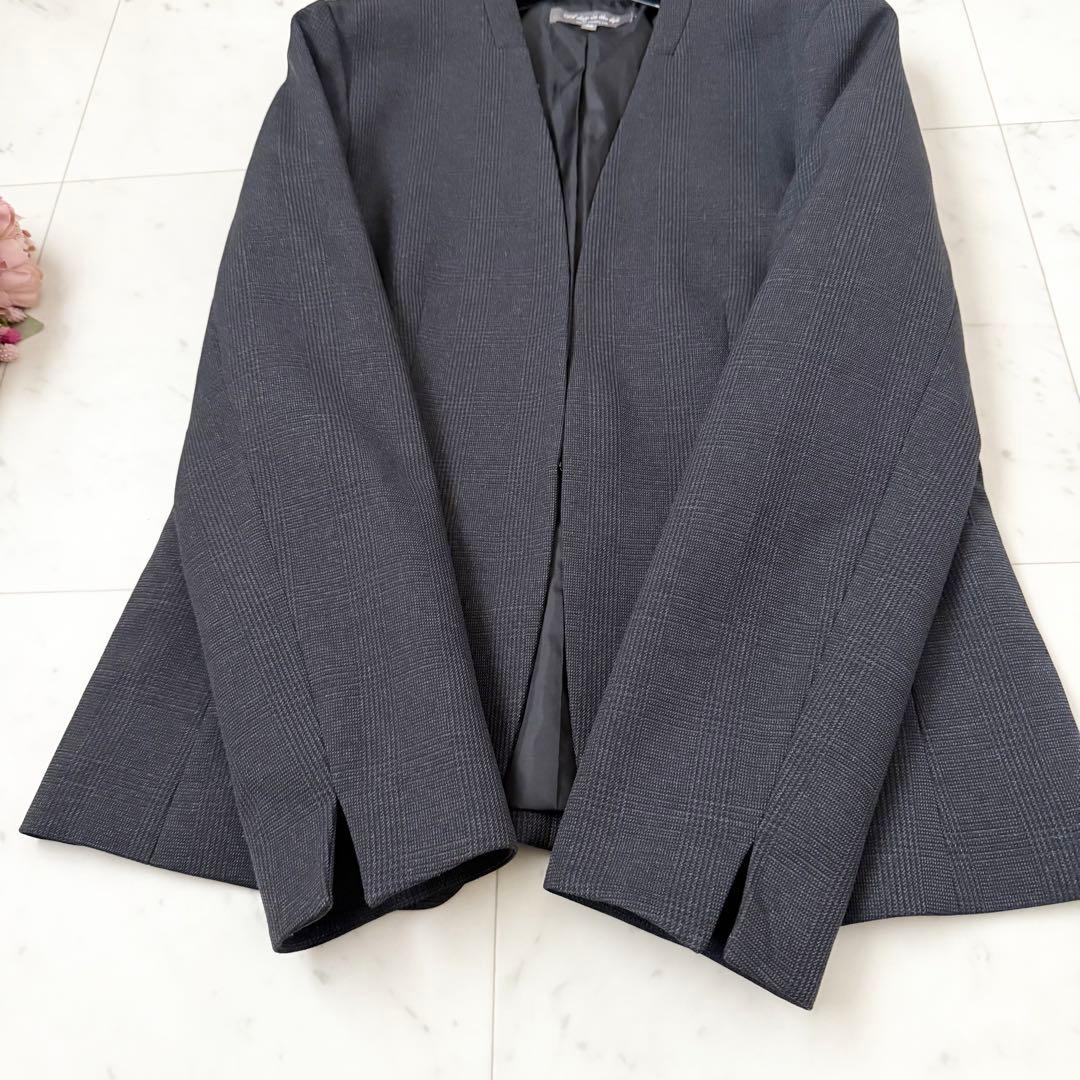 極美品❤️ユナイテッドアローズ　パンツスーツ　セットアップ　ノーカラー　M