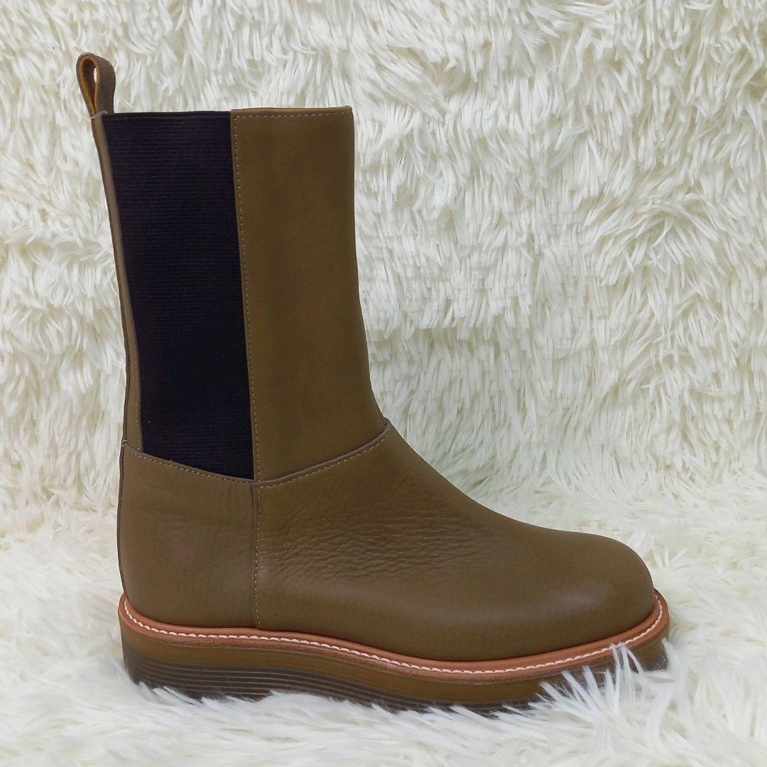 【未使用】パラスパレス レザー サイドゴアミドルブーツ DKソール サイズ2