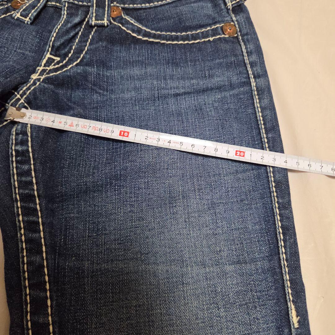 極美品TRUE RELIGIONブーツカット・フレアデニム・ダークブルーW25