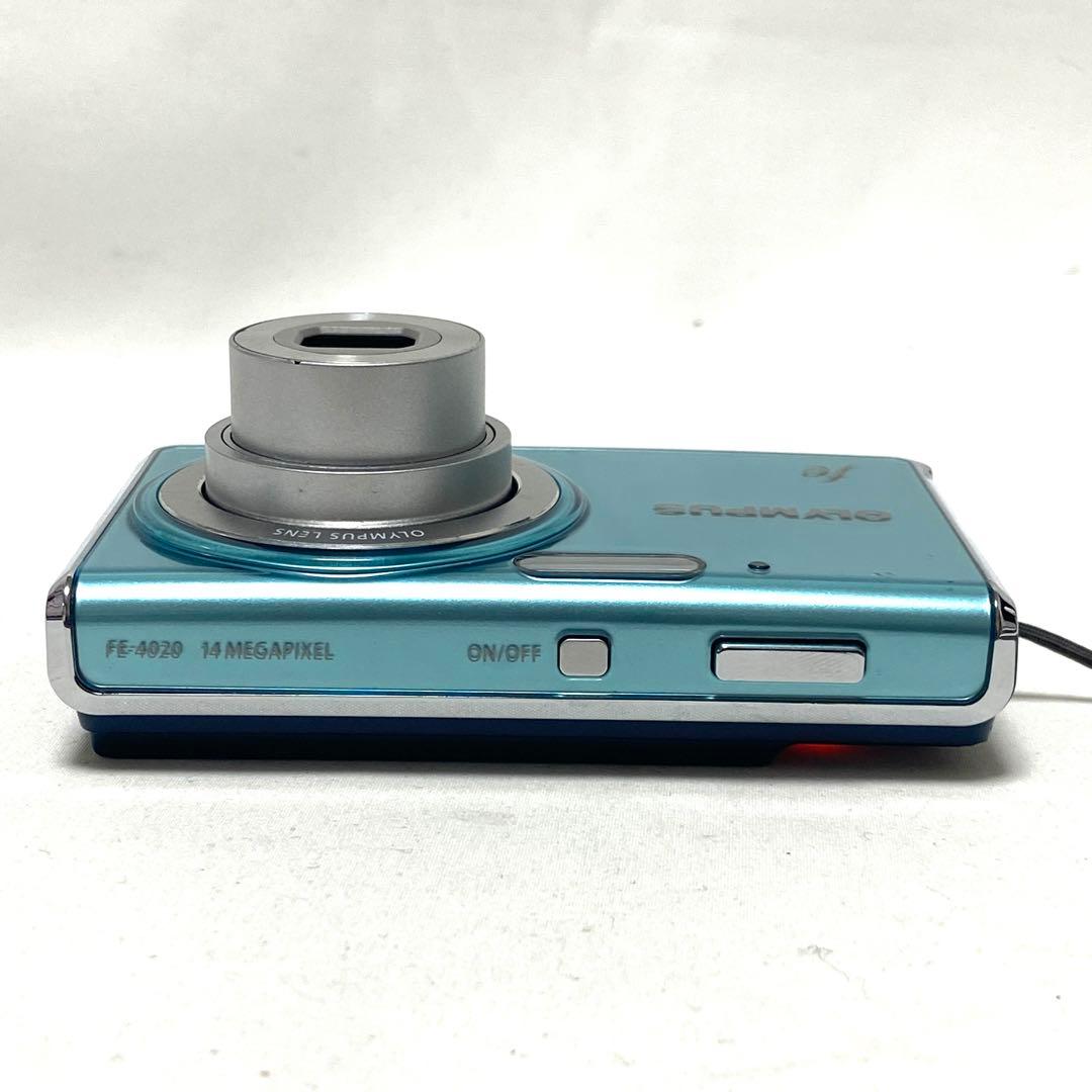 OLYMPUS FE-4020 ライトブルー コンパクトデジタルカメラ