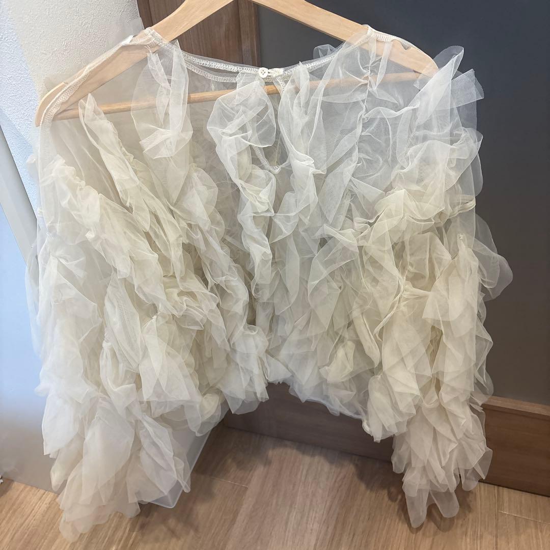 【オケージョン】 フリルチュールブラウス