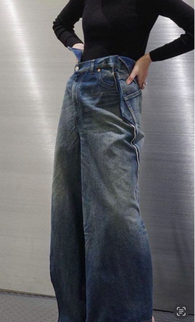 最終値下JUNYA WATANABExLevisダメージ スリット デニムパンツ