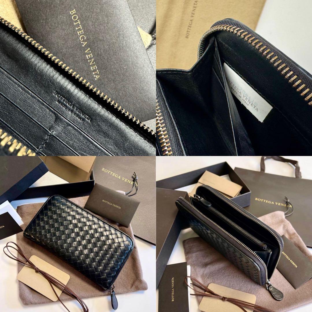 ★美品 値下げ★ボッテガヴェネタ 黒ネロ VNカーフ ラウンドジップウォレット