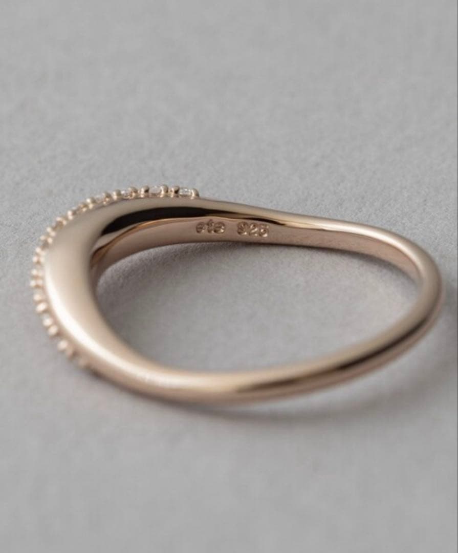 ete指輪 リング 「ONLINE Limited」 ビジュー クレセントムーン