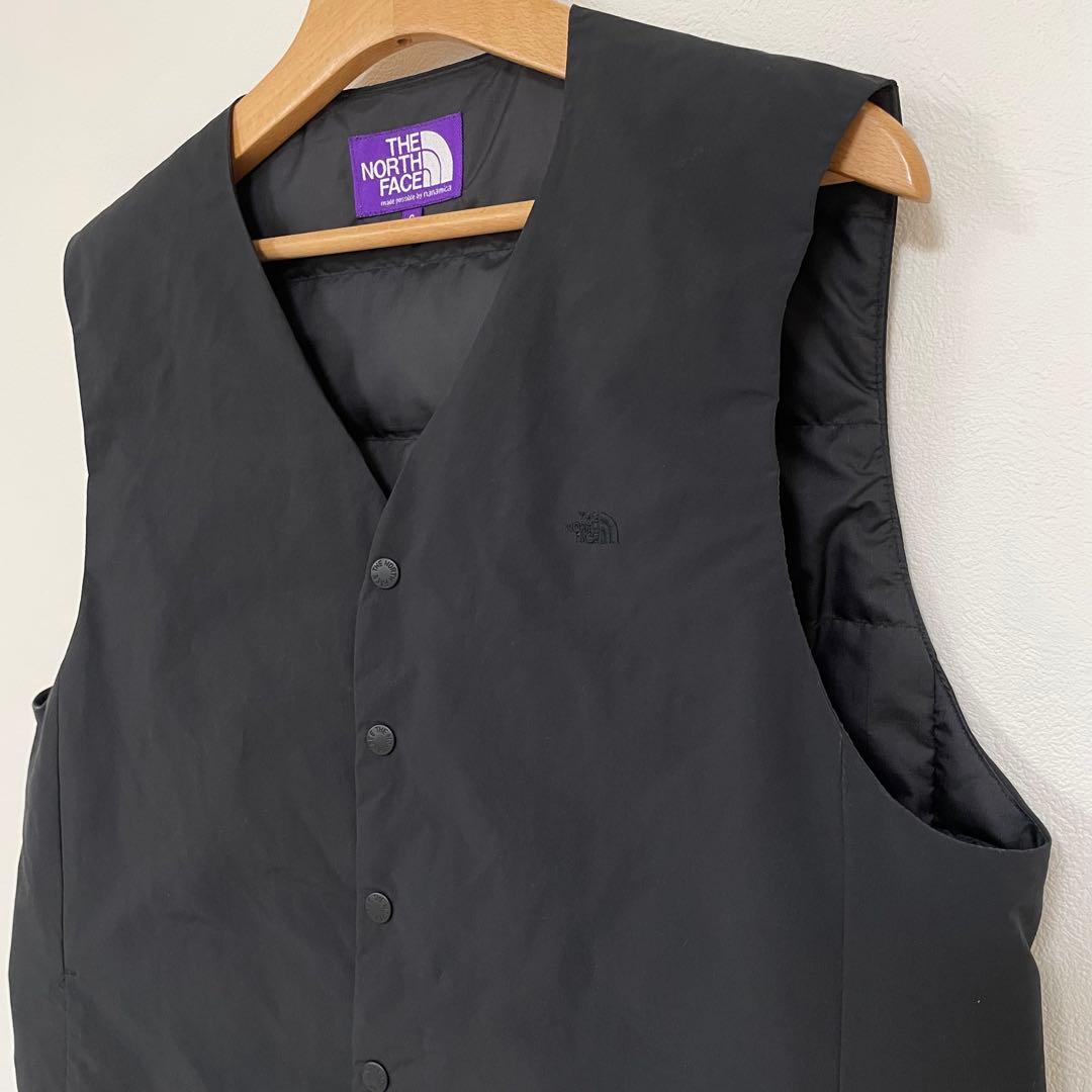 ノースフェイス パープルレーベル ダウンベスト　ブラック ライトダウン