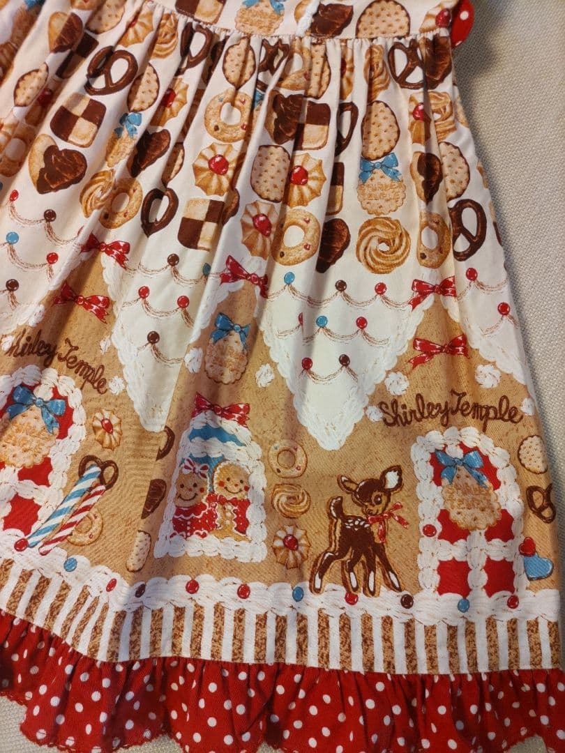 Shirley Temple クッキー柄ノースリーブワンピース 120