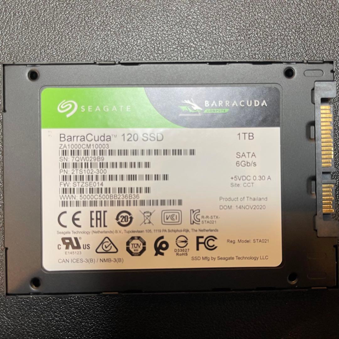 外付けハードディスク・ドライブ Seagate Barracuda 120 SSD 1TB SATA