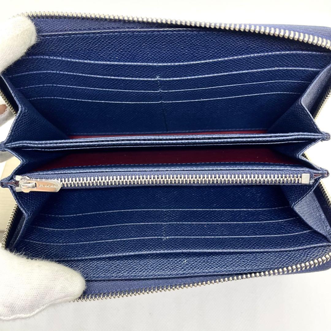 ギャラ付き/現行✨ブルガリマン 長財布 ラウンドファスナー サークルロゴ