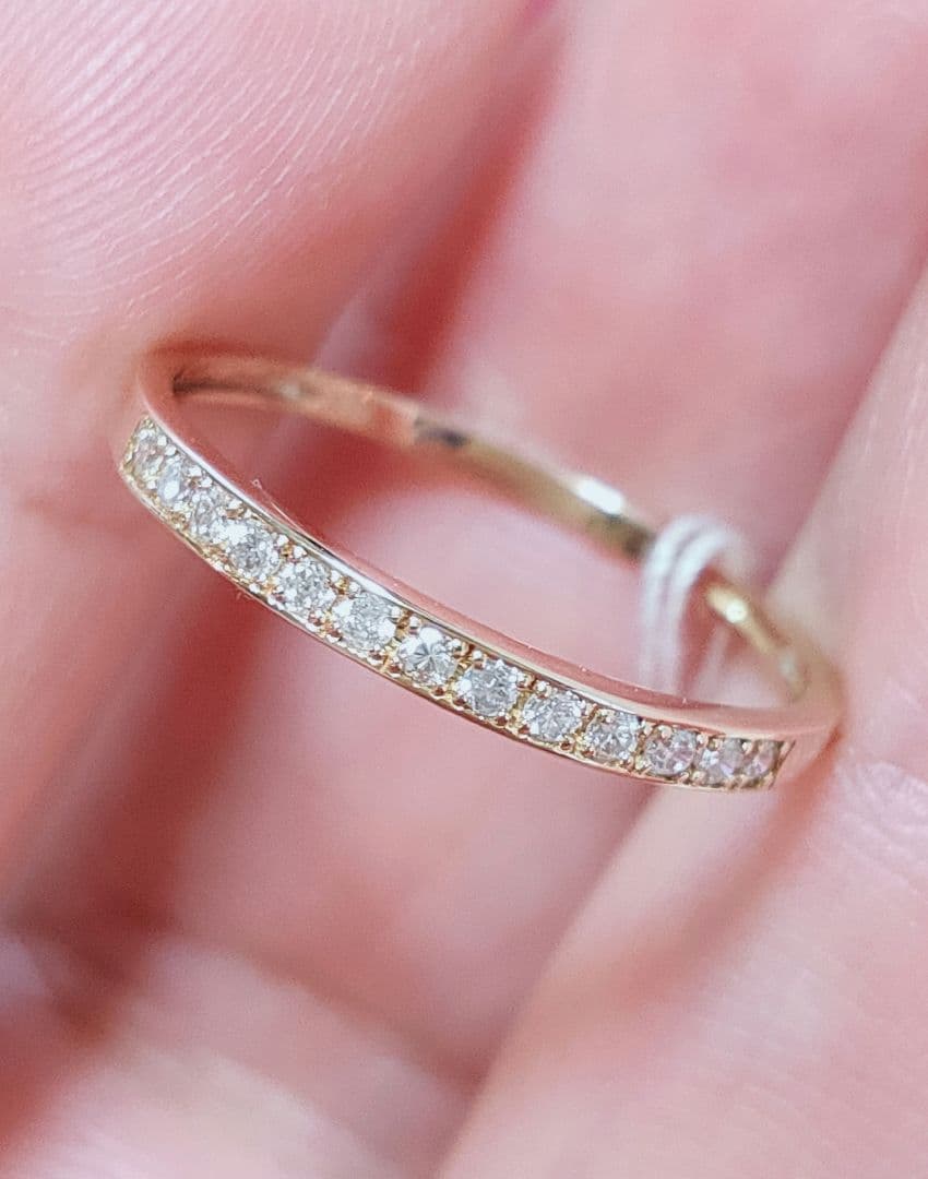 新入荷 未使用 k18PG ダイヤモンド0.10ct エタニティリング