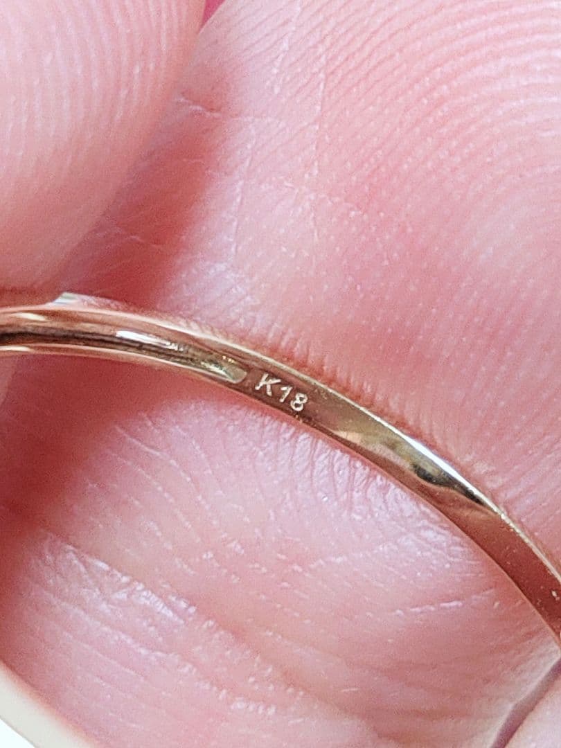 新入荷 未使用 k18PG ダイヤモンド0.10ct エタニティリング