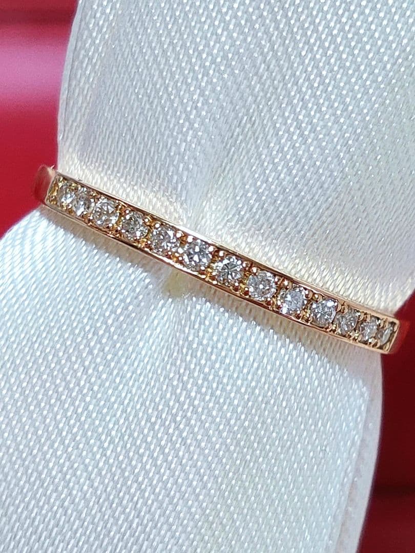 新入荷 未使用 k18PG ダイヤモンド0.10ct エタニティリング