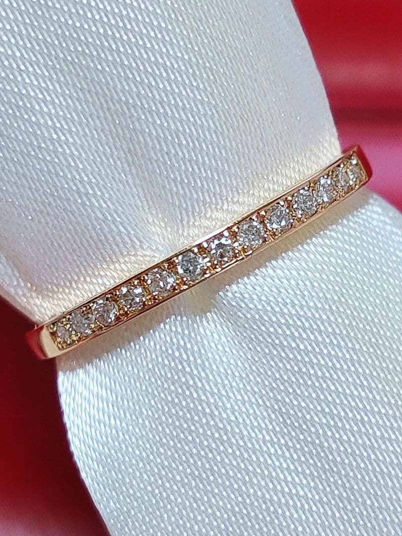 新入荷 未使用 k18PG ダイヤモンド0.10ct エタニティリング