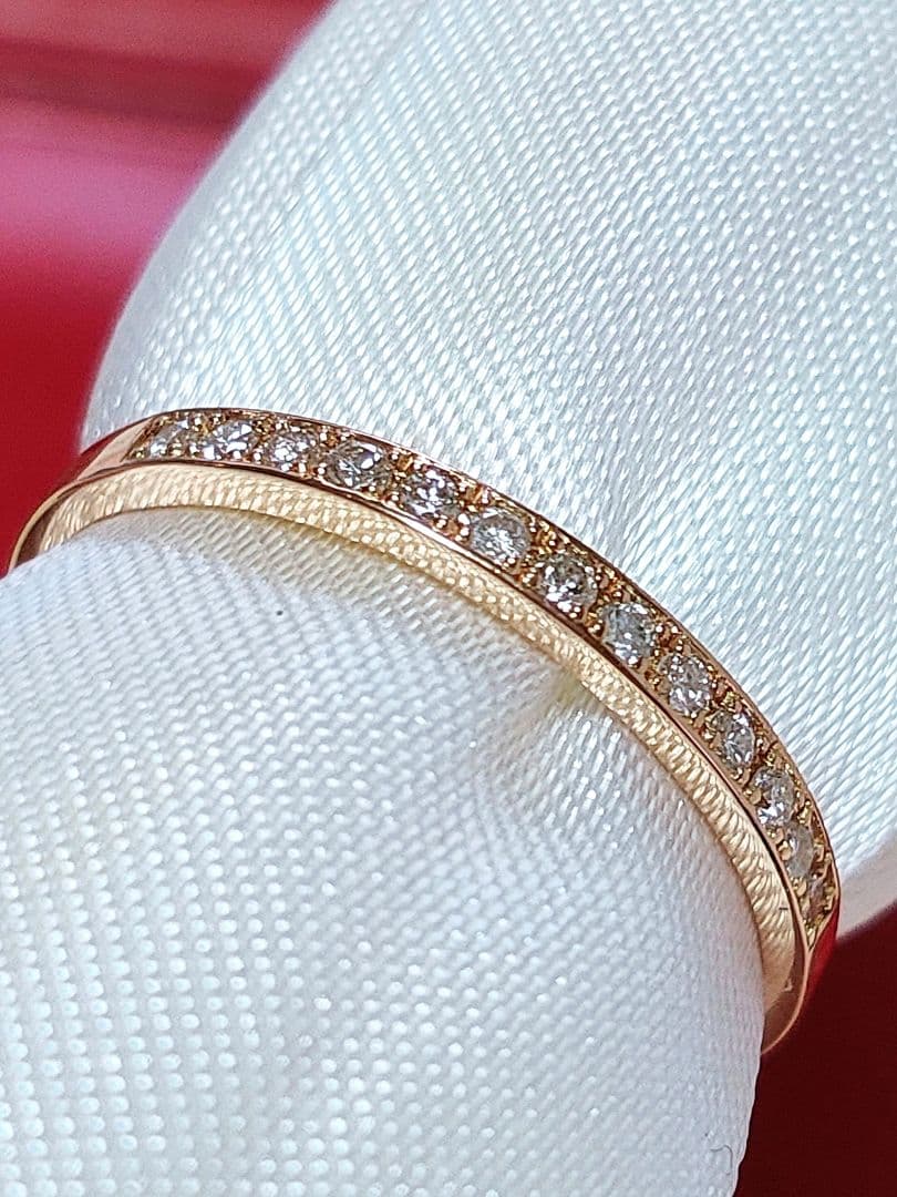 新入荷 未使用 k18PG ダイヤモンド0.10ct エタニティリング