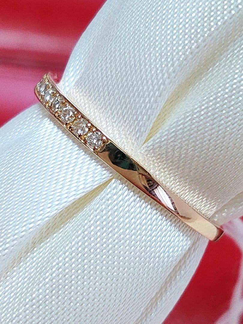 新入荷 未使用 k18PG ダイヤモンド0.10ct エタニティリング