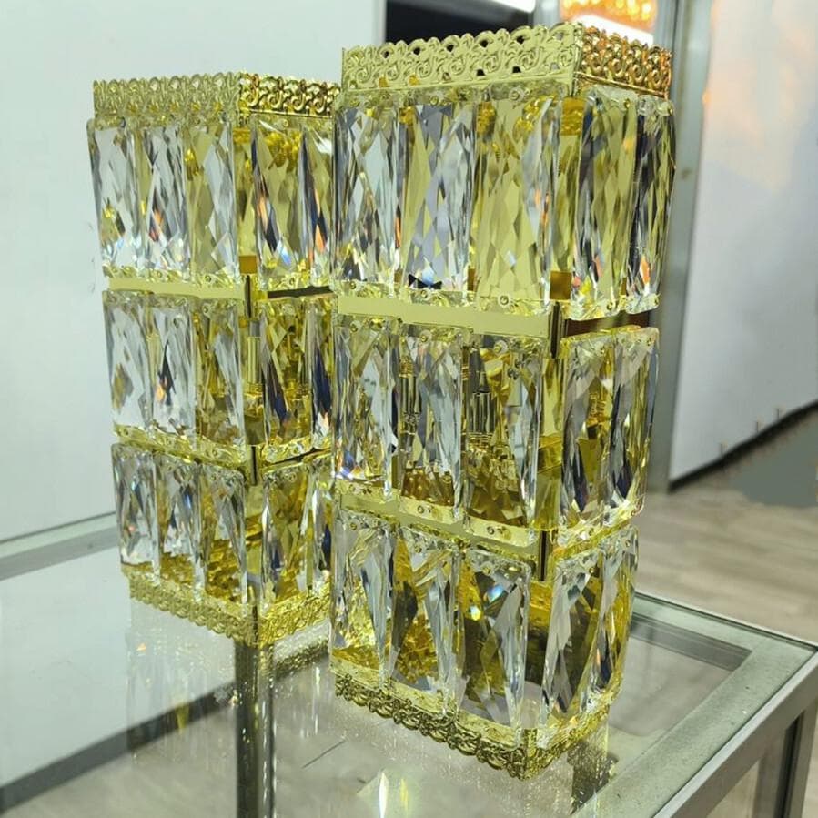 今週セール品 壁掛けシャンデリア２個セット金メッキ デコトラ車内照明C0608S