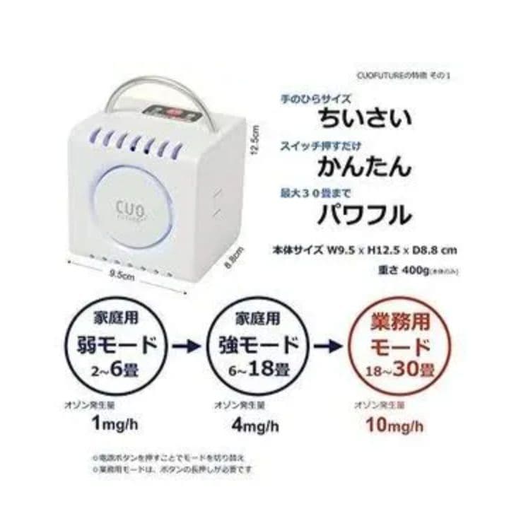【良品】オゾン発生器 CUOFUTURE クオフューチャーオゾン脱臭機空気清浄機