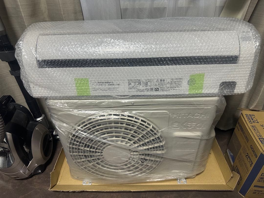 新品同様品　日立　白くまくん　エアコンセット