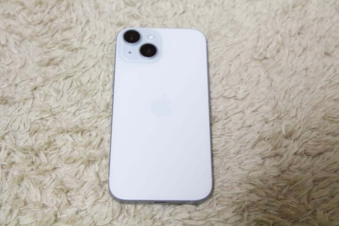 iPhone 15 256GB ブルー バッテリー87% Apple Care