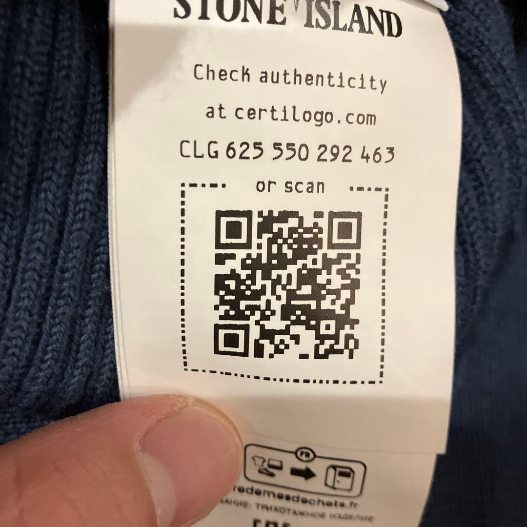 STONE  ネイビーリブセーター　Mサイズ