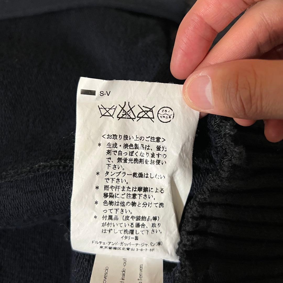 ドルチェアンドガッバーナ レザージャケット ニット スウェット切替 50サイズ