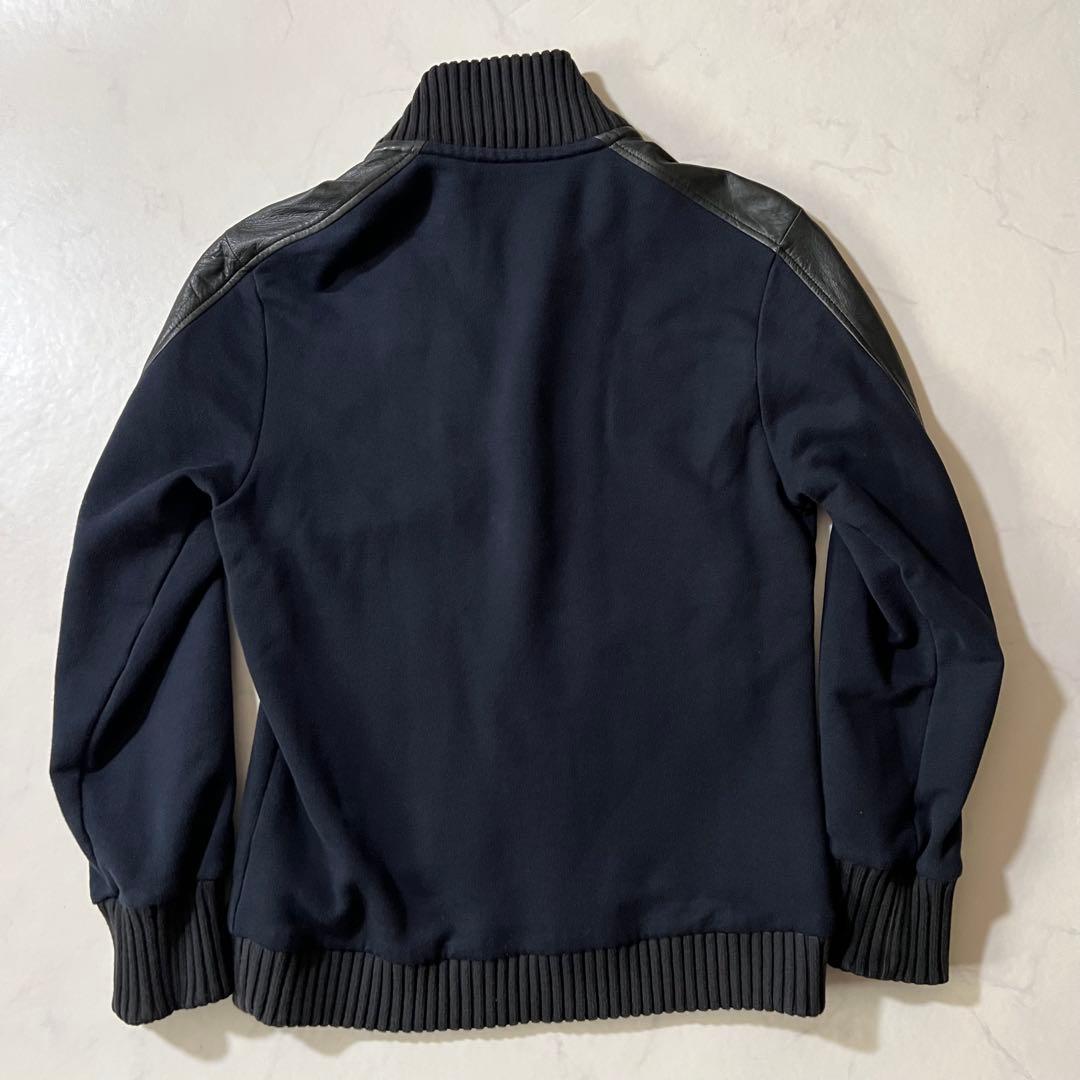 ドルチェアンドガッバーナ レザージャケット ニット スウェット切替 50サイズ