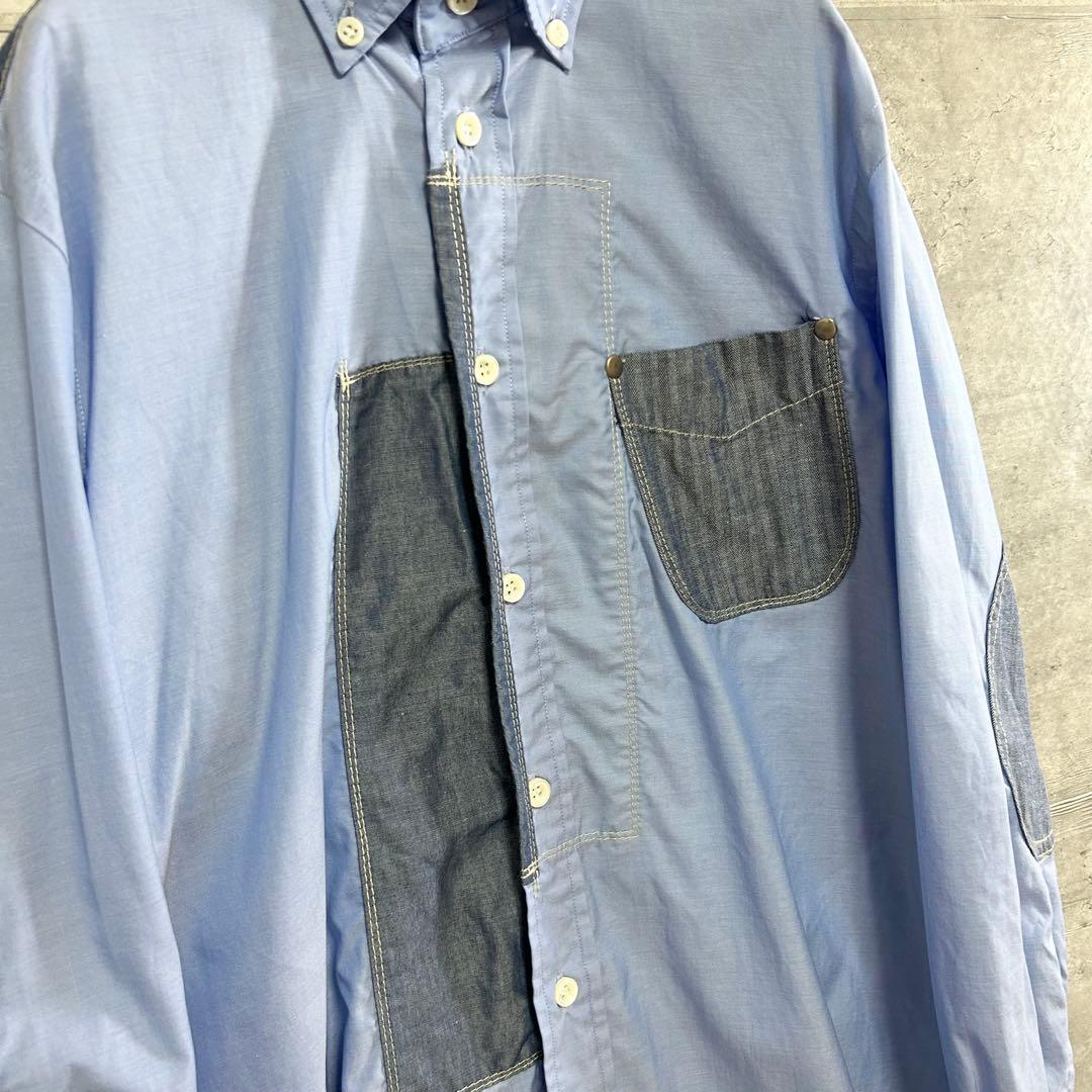 ジュンヤワタナベ コムデギャルソンマン パッチワーク シャツ XS 日本製