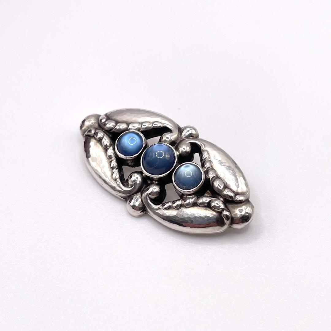 美品 ジョージジェンセン ブローチ 156 ムーンストーン シルバー 925