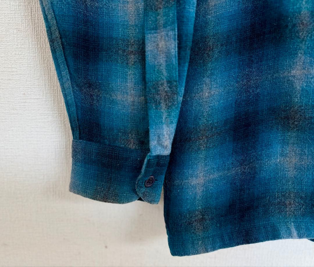 超超スペシャル 90s ペンドルトン オンブレ チェック シャツ L ターコイズ