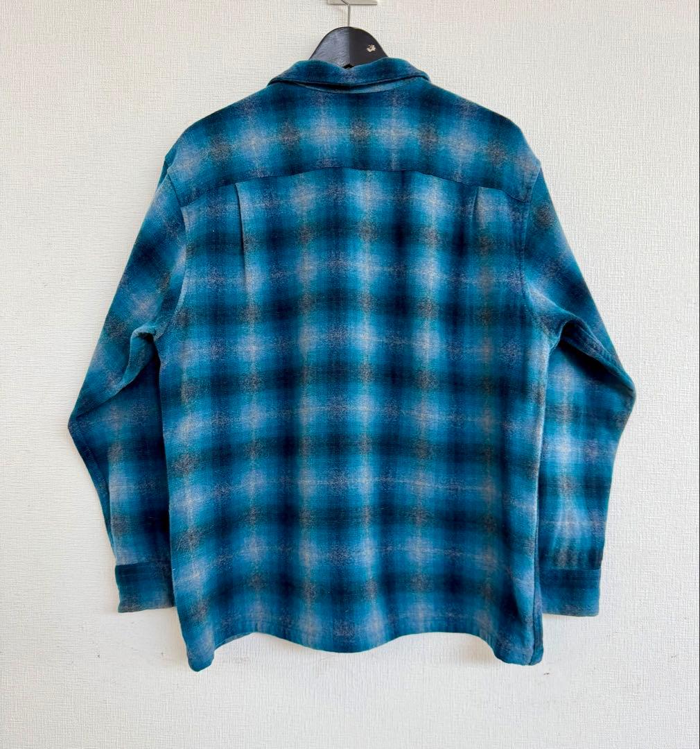 超超スペシャル 90s ペンドルトン オンブレ チェック シャツ L ターコイズ