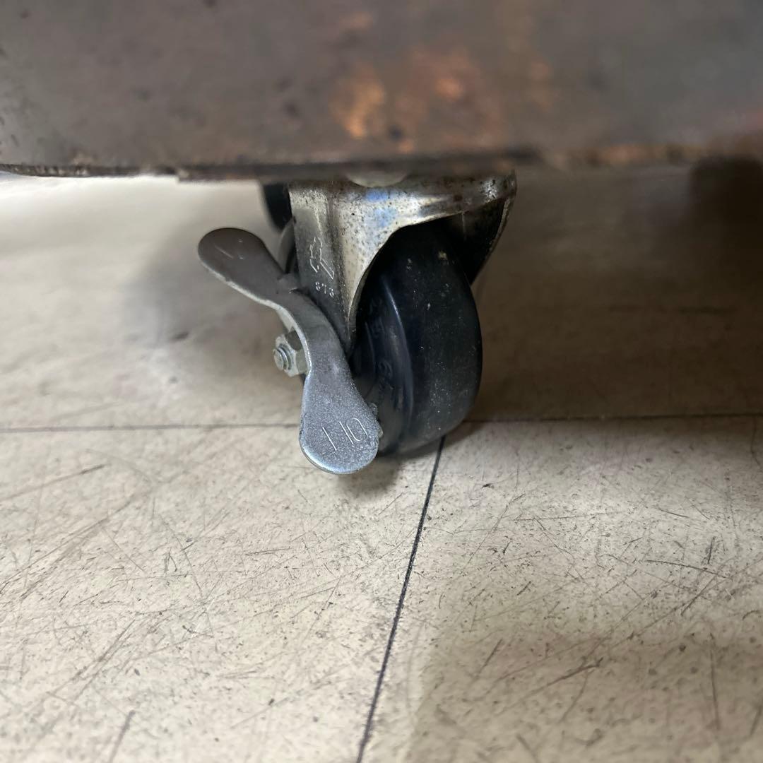 6668②木製古樽 バレルテーブル 直径約80㎝ 高さ約103㎝ キャスター付き