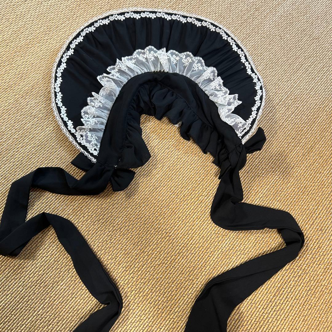  princess Alice猫柄黒白浴衣帯セット