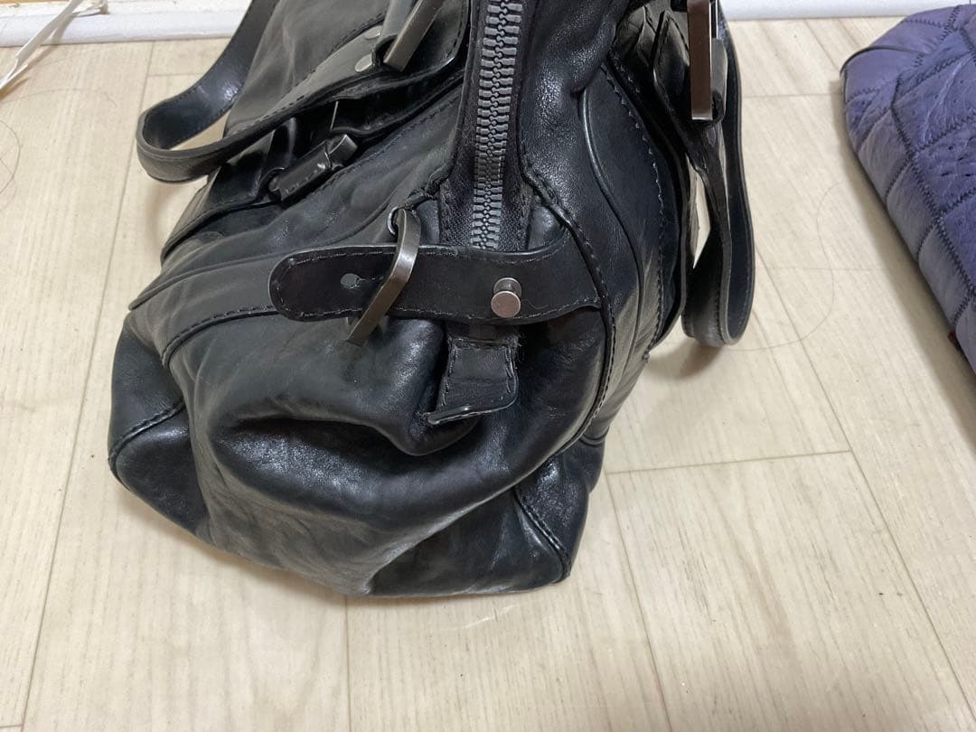 JIMMY CHOO ブラックレザー ハンドバッグ