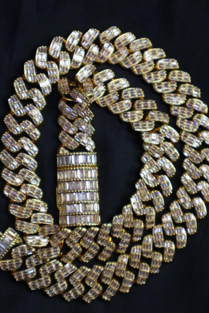 マイアミ キューバン　喜平 ネックレス 17ミリバケット　20\"ゴールド LEX