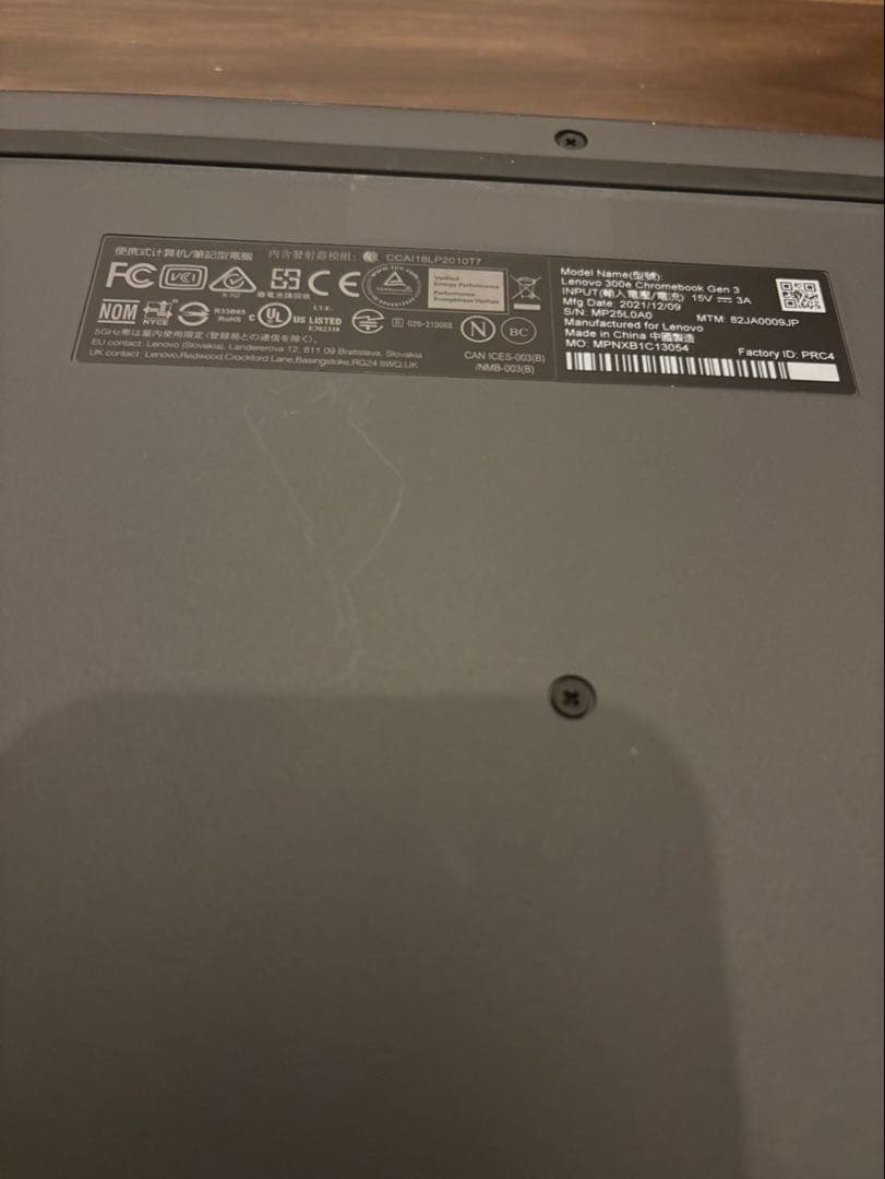 Chromebook本体 Chromebook