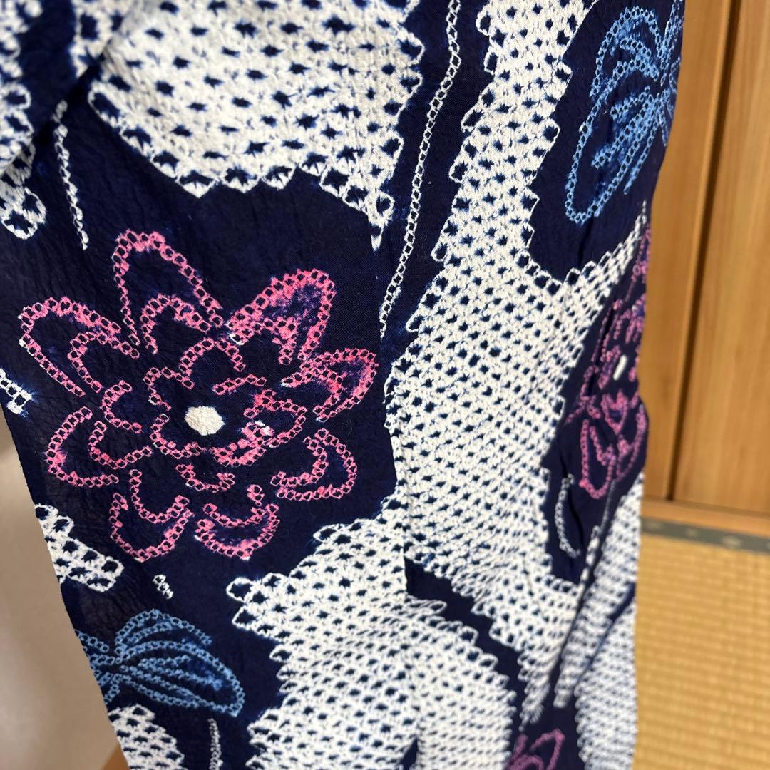 お花と蝶々♡有松絞り(^^)