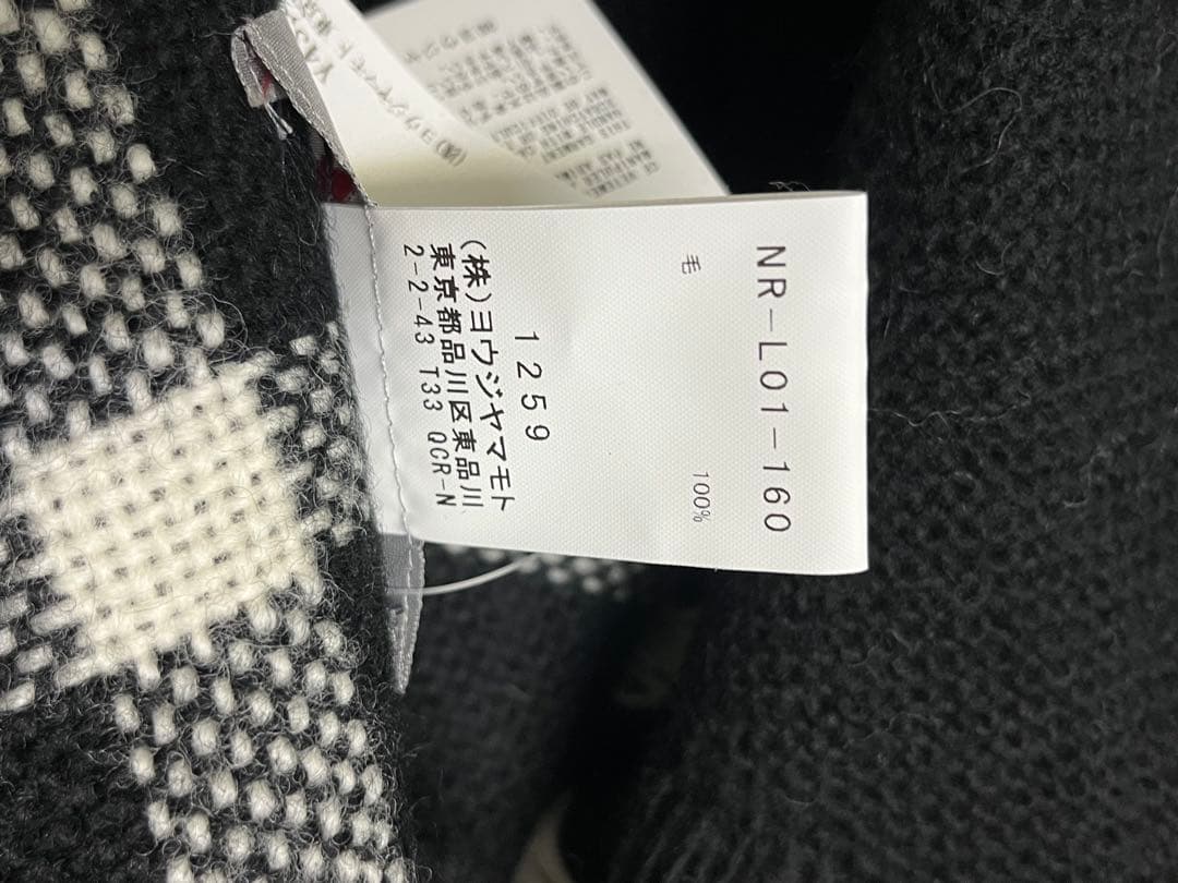 ヨウジヤマモトノアール　NR-L01-160 大判マフラー　未使用