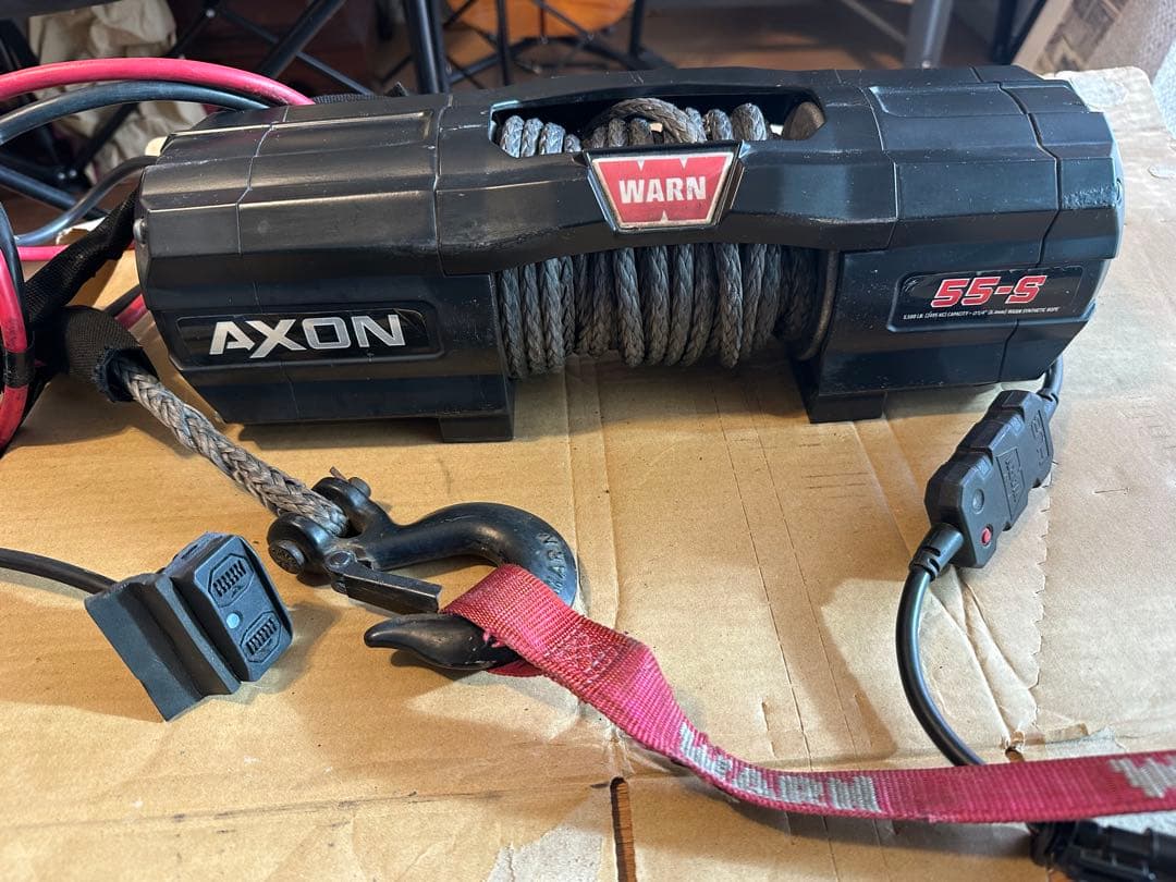 WARNウインチ AXON 55-S (5500lb)+ジムニー取付け専用ステイ