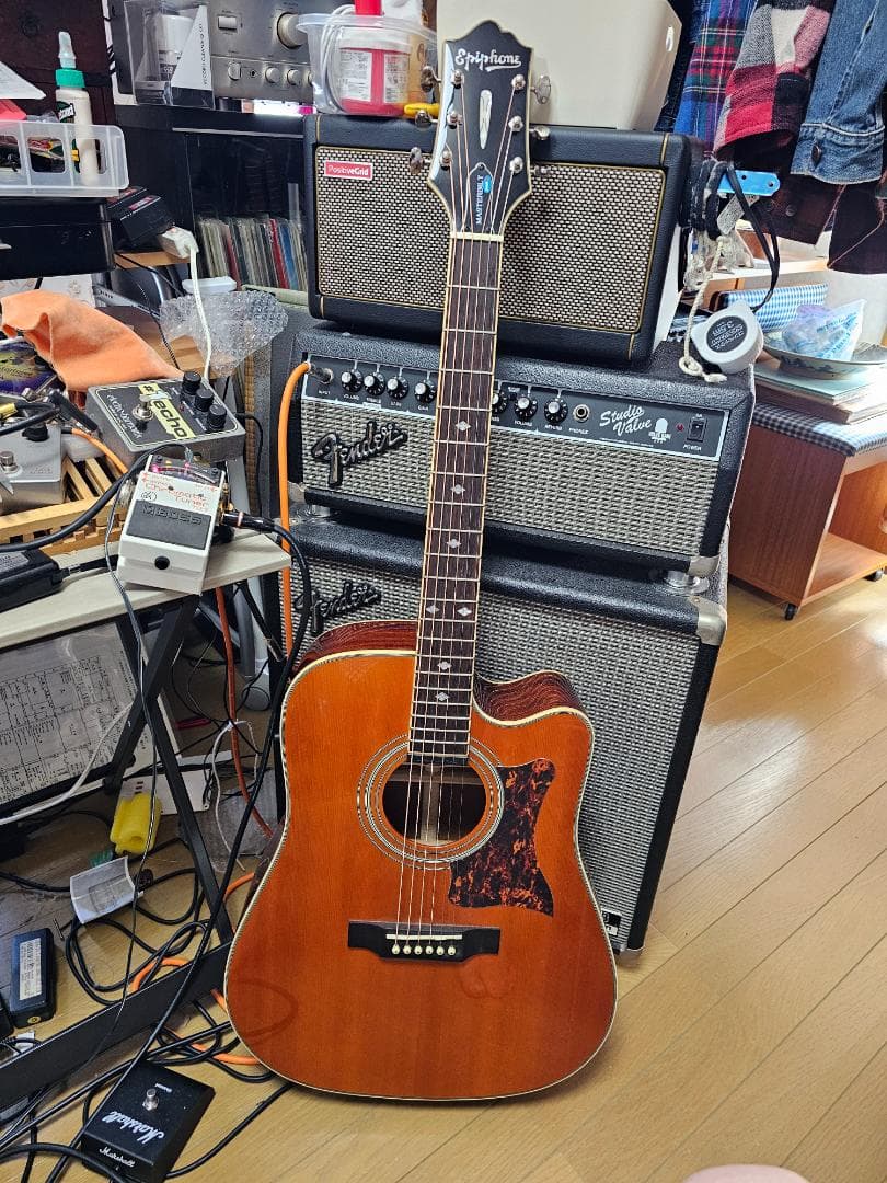 美品 オール単板 エレアコ エピフォン DR-500 MCE