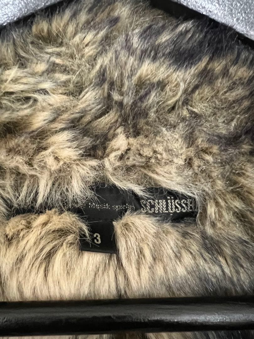 schluss ファー付きダークグレージャケット サイズ3