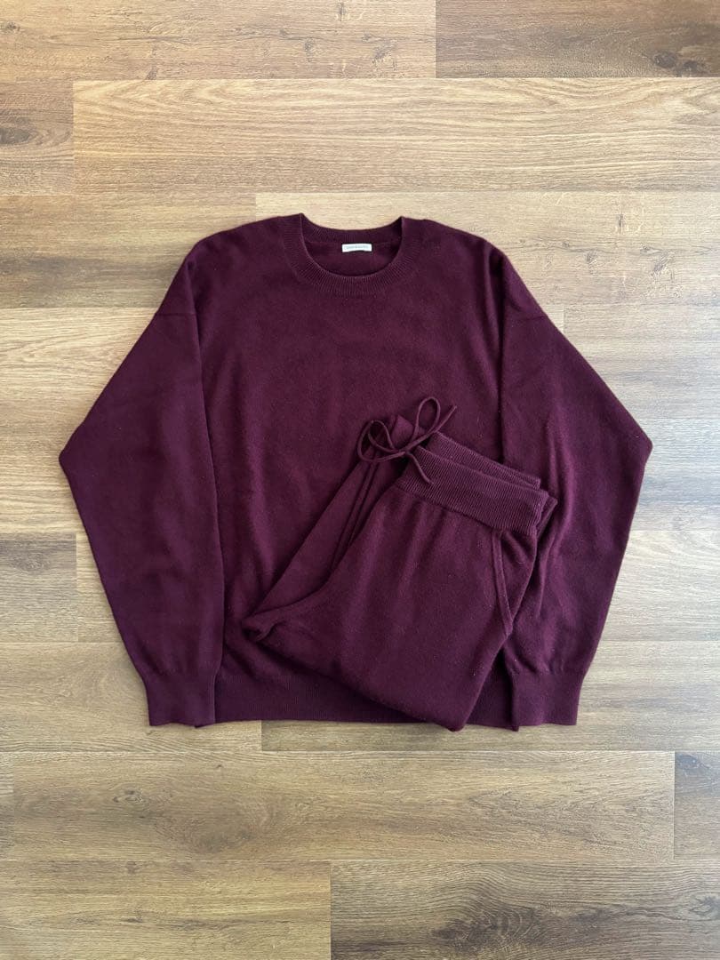 cash & barba モンゴリアンカシミヤセットアップ ボルドー