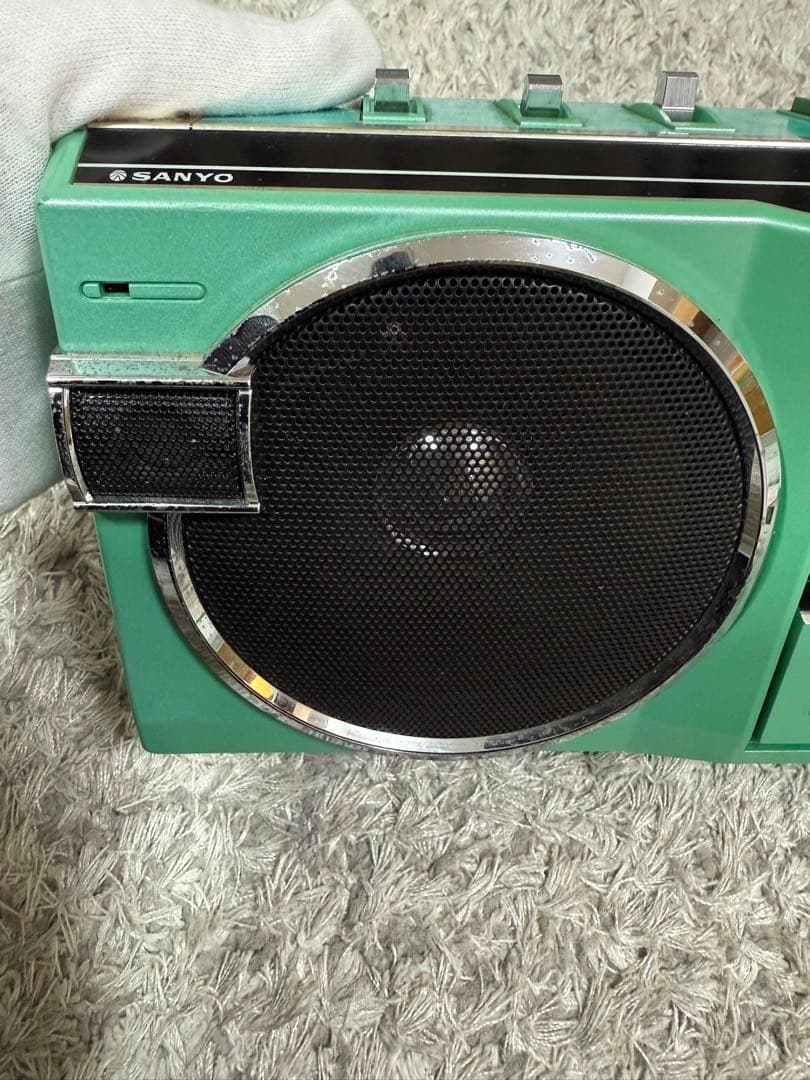 [超超超レア品] サンヨー　ラジカセ　グリーン　MR-U4SF 稼動品　日本製