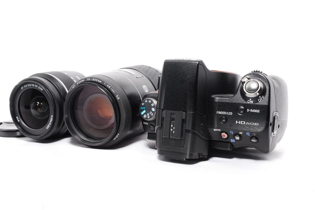 ◆超望遠Wレンズ◆SONY α55◆初心者セット◆一眼レフカメラ◆スマホ転送OK