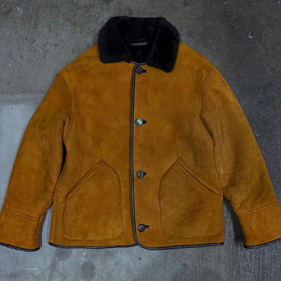 80's nescio シープスキン　ムートン　ボア　ジャケット　英国製　y2k